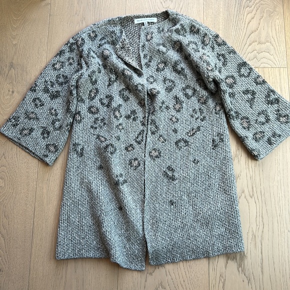 Cupcakes & Cashmere Leopard Cardigan Sweater - Picture 4 of 6